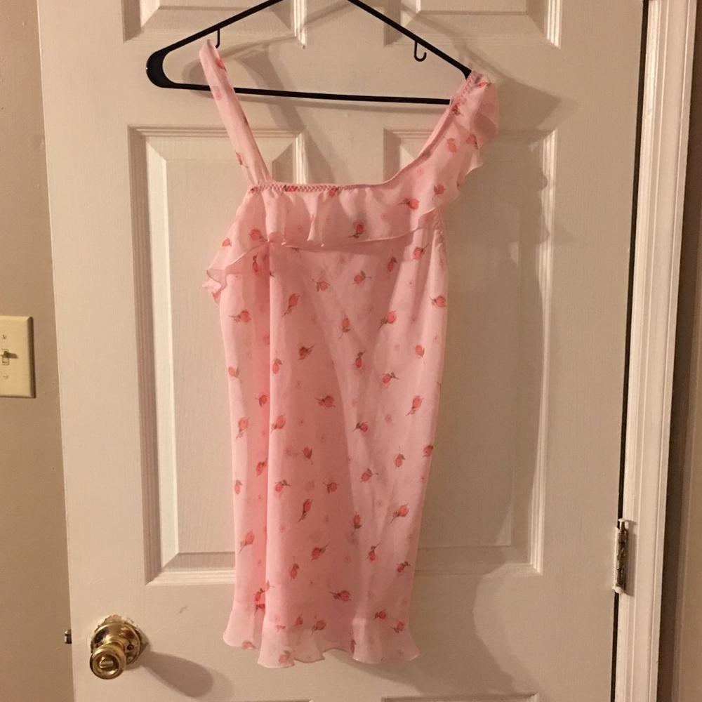 Pink with flowers nightie